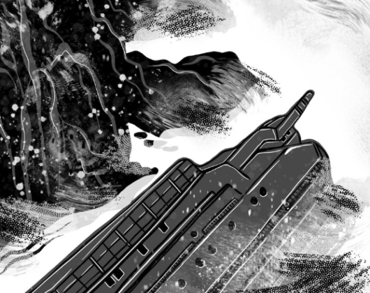 Scottish coast illustration